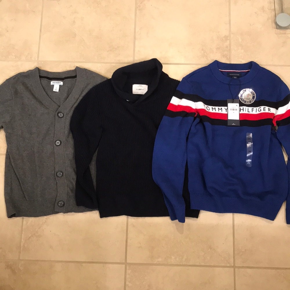 3 boys sweater bundle: Zara,Tommy,Old Navy